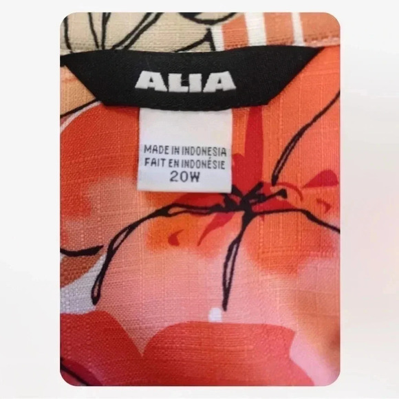 Alia Fash Coral Floral Blazer Jacket Size 20W - Picture 5 of 9